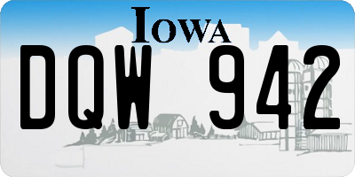 IA license plate DQW942