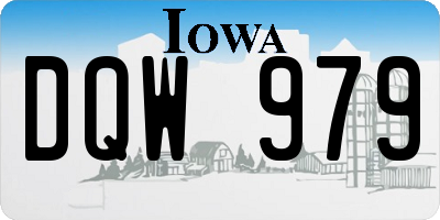 IA license plate DQW979