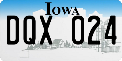 IA license plate DQX024
