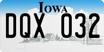 IA license plate DQX032