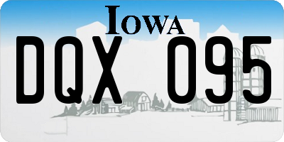 IA license plate DQX095