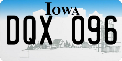 IA license plate DQX096