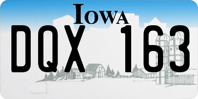 IA license plate DQX163
