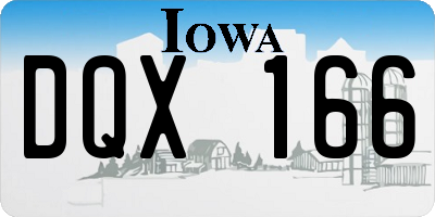 IA license plate DQX166