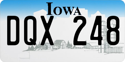 IA license plate DQX248