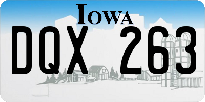 IA license plate DQX263