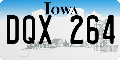 IA license plate DQX264