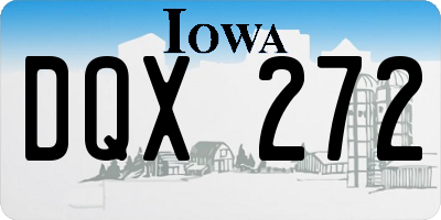 IA license plate DQX272