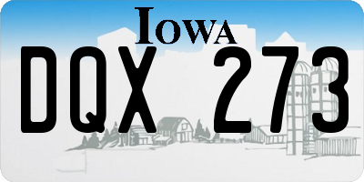 IA license plate DQX273
