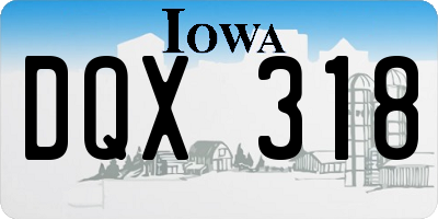 IA license plate DQX318