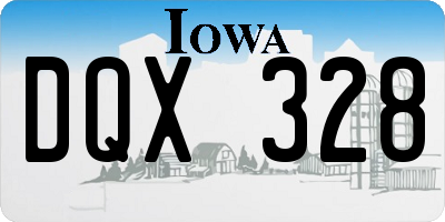 IA license plate DQX328