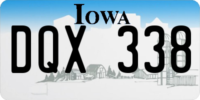 IA license plate DQX338