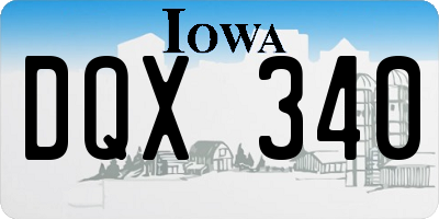 IA license plate DQX340
