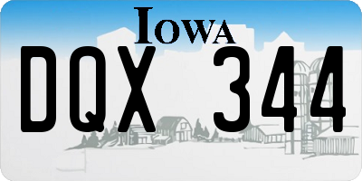 IA license plate DQX344
