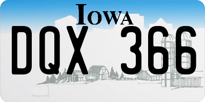 IA license plate DQX366