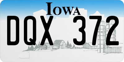 IA license plate DQX372