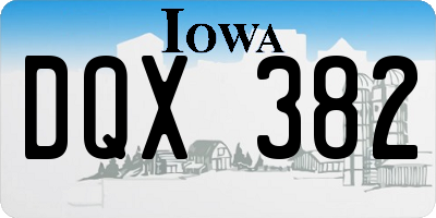 IA license plate DQX382