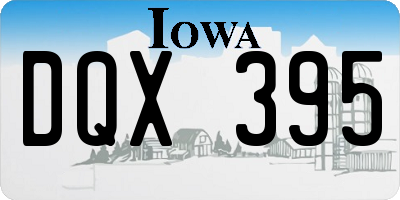 IA license plate DQX395
