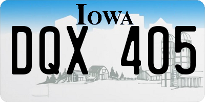 IA license plate DQX405