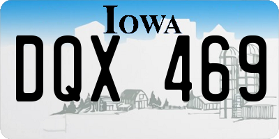 IA license plate DQX469