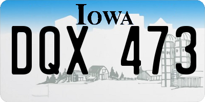 IA license plate DQX473