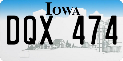 IA license plate DQX474