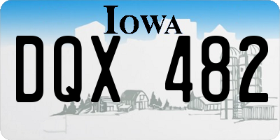 IA license plate DQX482