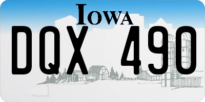 IA license plate DQX490