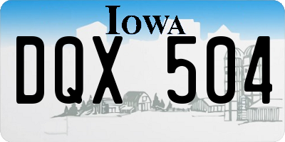 IA license plate DQX504