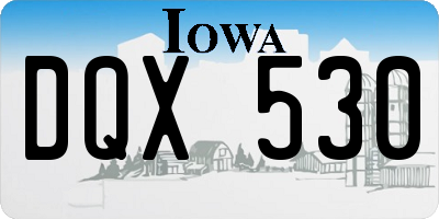 IA license plate DQX530