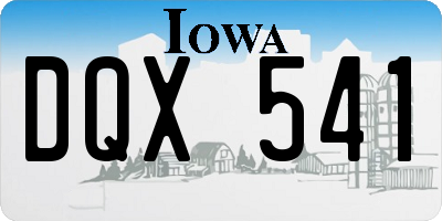 IA license plate DQX541