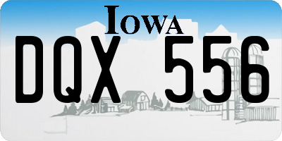 IA license plate DQX556