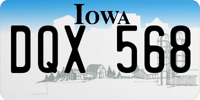 IA license plate DQX568