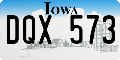 IA license plate DQX573