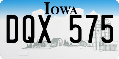 IA license plate DQX575