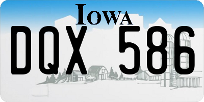 IA license plate DQX586