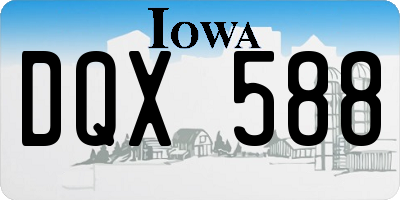 IA license plate DQX588