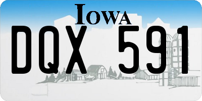 IA license plate DQX591