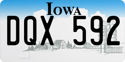 IA license plate DQX592