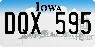 IA license plate DQX595