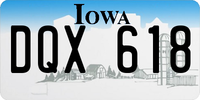 IA license plate DQX618