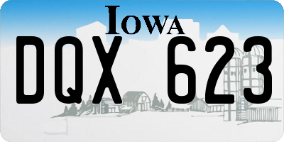 IA license plate DQX623