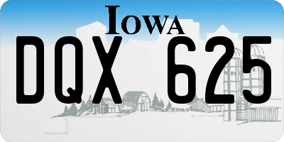 IA license plate DQX625