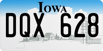 IA license plate DQX628