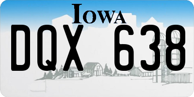 IA license plate DQX638