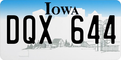IA license plate DQX644