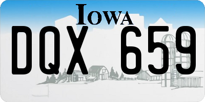 IA license plate DQX659