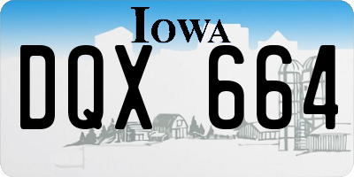 IA license plate DQX664