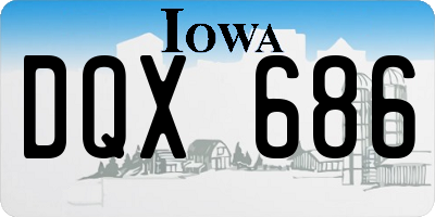 IA license plate DQX686