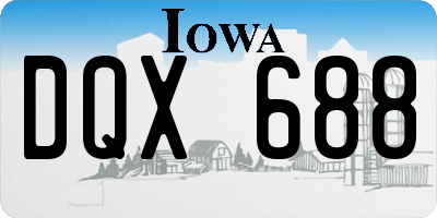 IA license plate DQX688